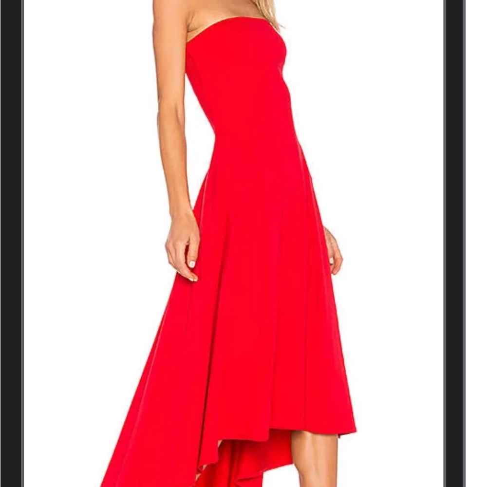 Susana Monaco Strapless Scarlet Gown